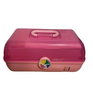Caboodles Pink Two Tone Makeup Case Made in USA
